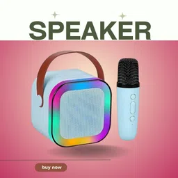 HRK 10W Bluetooth Speaker Wireless Karaoke Mic Speaker with RGB Light speakersFJ466 10 W Bluetooth Home Audio Speaker-picture-44