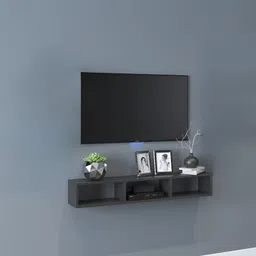 livster Modern MDF Wooden TV Unit for Stylish Living Spaces MDF (Medium Density Fiber) Wall Shelf image 3