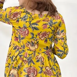 cloth wings Casual Regular Sleeves Printed Women Yellow Top image 3