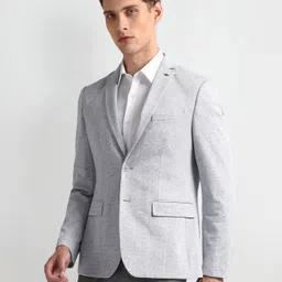 arrow Men Self Design Single Breasted Formal Blazer image 4