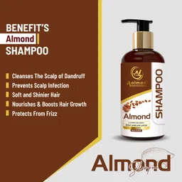 aalman alph Shampoo-Almond with Cold Pressed Almond Oil for Healthy Hair Growth (3 Bottle) image 2