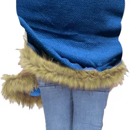 life and style Solid Wool Blend Women Blue, Brown Stole image 2