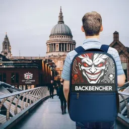 anaya craft Medium 30 L Backpack Backbencher Devil Print Backpack for Boys & Girls | Bag with Compartments image 3