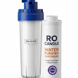 bluedrop hub Pre Filter Candle For Water Purifier, 9 Inch PP Yarn Wound Threaded Cartridge Wound Filter Cartridge image 3