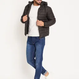 vero amore Men Self Design Quilted Jacket image 4