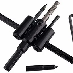 uptodateprouducts 30-120 mm Adjustable Wood Circle Hole Cutter Saw Drill Bit Kit image 2