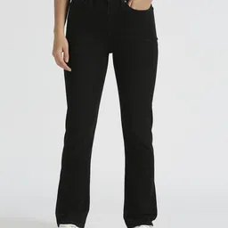 pepe jeans Women Straight Fit High Rise Black Jeans-picture-12