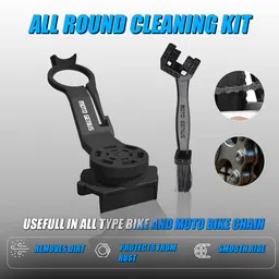 moto genius Chain Lube Applicator, Chain Cleaning Brush (Black) Combo image 5