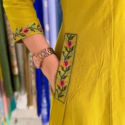 neeru Women Pure Cotton Kurti Pant Set image 3