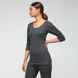 Amul Comfy Parka Quarter Sleeve Ideal for Winter, Trekking & Daily Use Women Top Thermal image 4