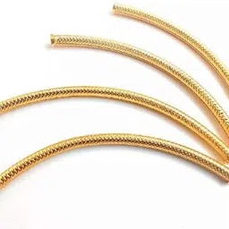 bestubuy Bend pipe tubes/ hollow necklace pipe gold for jewelery making, size 10 cm-picture-14