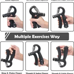 fitnesstricks Home Gym Equipment Combo of Counter Hand Gripper with Skipping Rope Fitness Accessory Kit Kit image 3