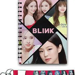 rinkon Blackpink Notebook Diary With Keychain Kpop Girls Notepads For Blink Army A5 Notebook Unrulled 160 Pages-picture-23