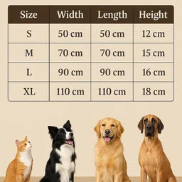 teddyribbons TEDDY RIBBONS Soft Pet Bed for Cats and Dogs , Washable, Sizes for Small, S Pet Bed image 5