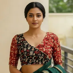 tozostylefabric V-Neck Women Blouse image 3