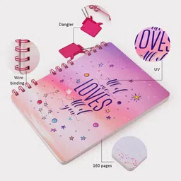 doodle Forever Mine Love Diary With Bookmark Dangler B5 Diary Ruled 160 Pages image 2