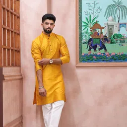 tb mania Men Art Silk Kurta Pyjama Set-picture-12