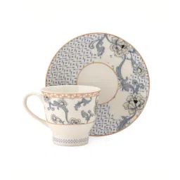 Clay Craft Fine Ceramic Classic Super Cup & Saucer Set of 12 (6 Cups + 6 Saucer) -160 ml each image 3