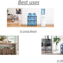 a to z hub Water Dispenser Kitchen Rack 6 Water Bottle 20 ltr 30ltr Holder stand,Bislery Bottle stand,Water Jug Stand Iron image 3