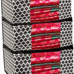 PRAHAN INTERNATIONAL Soiled Garment Bag , Printed saree cover Pack of 2 F1168_SC_XL_COVER Polyester Laundry Bag-picture-33