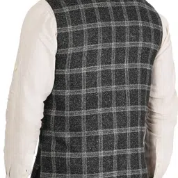 wagreoutfit Men Checkered Nehru Jacket image 2