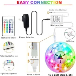 kadio 4 LEDs 3 m Multicolor Color Changing Strip Rice Lights image 2
