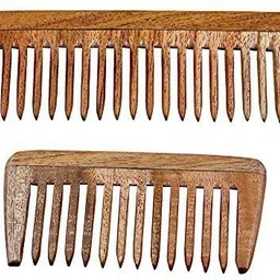 royaltyroute Natural Neem Wood Comb, Set of 2 for Hair Care image 2
