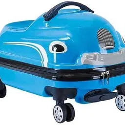 zhirk Small Cabin Suitcase (45 cm) 4 Wheels - kids Riding suitcase Children 3D Scooter Suitcase for kids - Blue-picture-13
