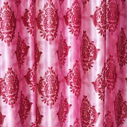 romee Pink Polyester Ethnic Motif 9FT Light Filtering Eyelet Long Door Curtains (Pack of 2) image 5