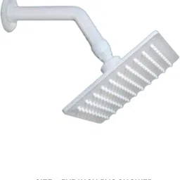 bathbliss 5"x5" Inch White PVC Feny Shower with 9"Inch Shower Arm - Set of 1 Fixed Mount-picture-28