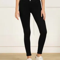 botumqute Women Slim High Rise Black Jeans-picture-24