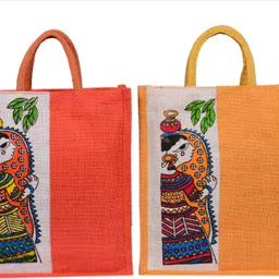 sunvika house jute bag pack of 2 Pack of 2 Grocery Bags-picture-18