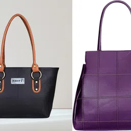 ronty Women Black, Tan, Purple Shoulder Bag image 1