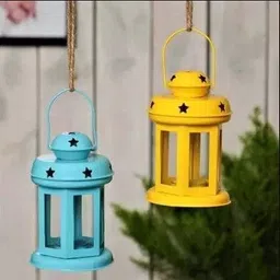 antique collection Multicolor Iron Table Lantern image 2