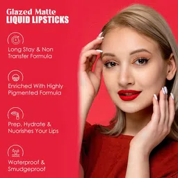 Adbeni Color Diva Matte Liquid Lipstick - 5.5 ml - Holly Berry Glazed 156 image 4