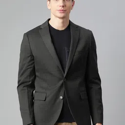 Matinique Men Olive-Green Solid Single-Breasted Casual Blazer-picture-35