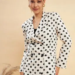 KASSUALLY Printed Double-Breasted Blazer image 1