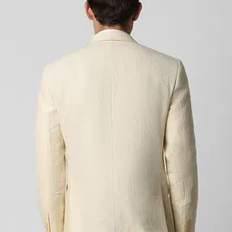 Van Heusen Slim Fit Textured Single Breasted Pure Linen Blazer image 4