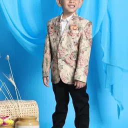 VASTRAMAY Boys Printed Notched Lapel Blazers image 5
