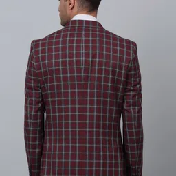 Cantabil Checked Single-Breasted Formal Blazer image 3