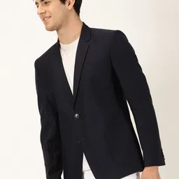 Mast & Harbour Notched Lapel Long Sleeves Slim Fit Single Breasted Blazers image 3