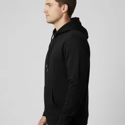 houseofcommon Men Full Sleeve Solid Hooded Sweatshirt image 3