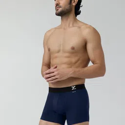 xyxx Pack of 2 Aero Anti-bacterial Odour-free cotton Solid Men Trunk image 3