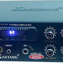 kaxtang NEW SERIES DJ remix Amplifier Modify chasis Bluetooth Full Black Digital Stereo Amplifier BT/ USB//SD Card /FM /AUX 60 W AV Power Amplifier (Black) 60 W AV Power Amplifier-picture-24