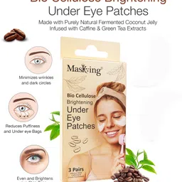 masking Bio Cellulose Under Eye Patches for Dark Circles, Wrinkles, Anti-Aging (3 Pairs) image 3