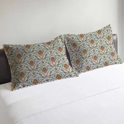 mayfair homes london Brown Cotton 27x18 Inches Pillow Covers (Set of 2) image 1