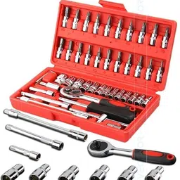 tooltrove 6 in 1 Pcs Tool Kit & Screwdriver and Socket Set Multi Purpose Combination Tool Vehicle Tool Kit-picture-28
