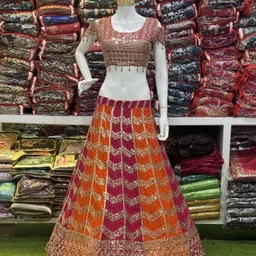 devaanshfab Embroidered Semi Stitched Lehenga Choli image 4