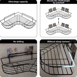 asrana Organizer rank 2 Iron Wall Shelf image 4