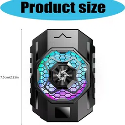 Drumstone Magnetic Light Back Clip Phone Cooling Fan with Adjustable Speed Cooling Pad image 3